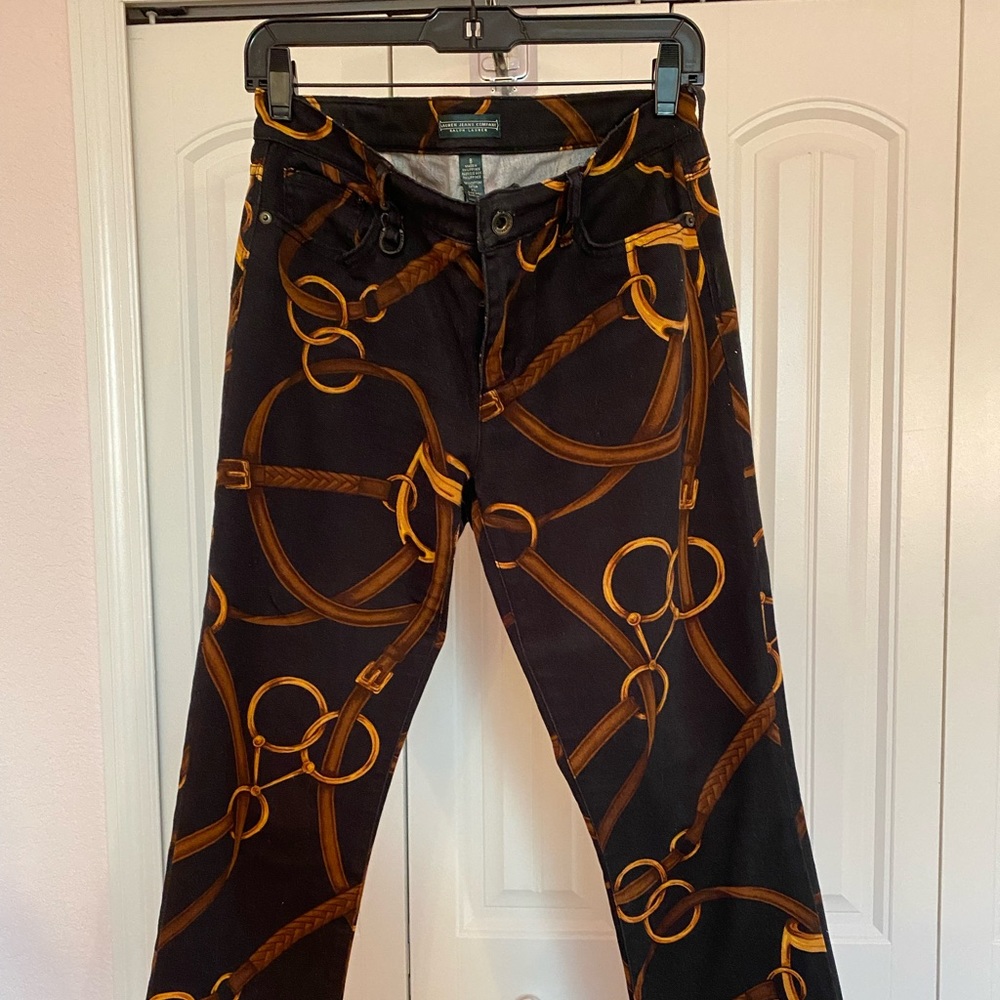 Ralph Lauren Women's Straight Leg Printed Jeans